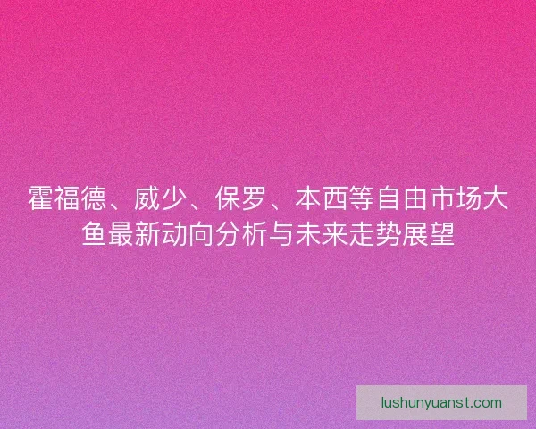 霍福德、威少、保罗、本西等自由市场大鱼最新动向分析与未来走势展望